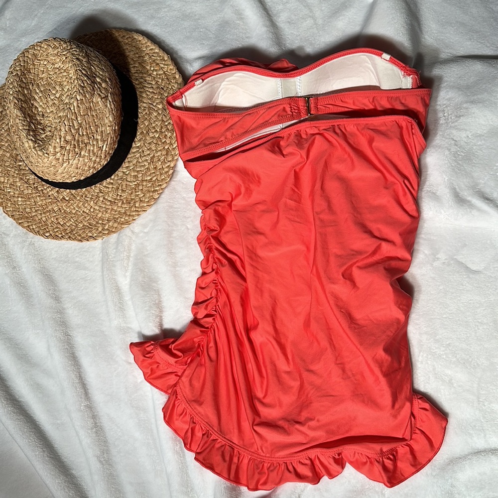 🍑🏝️Ella Moss pastel peachy orange/coral one piece size mediumAmazing condition - Picture 2 of 8